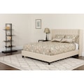 Flash Furniture Platform Bed Set, Riverdale, King, Beige HG-BM-36-GG